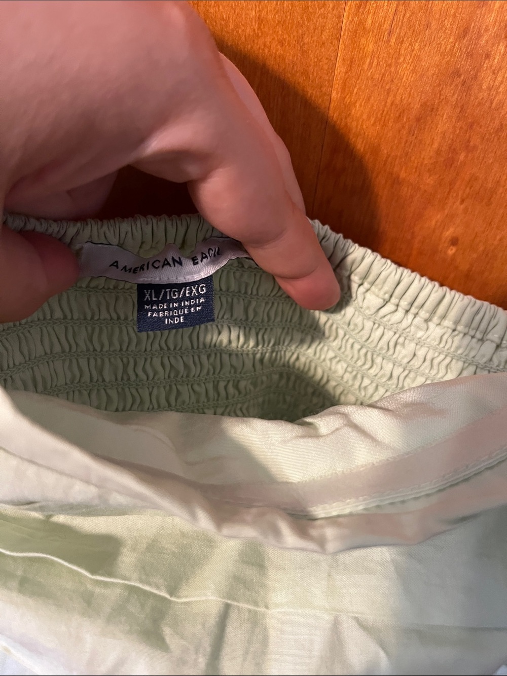 American Eagle Outfitters Light Sage Ruched Spaghetti-Strap Maxi Dress - Picture 6 of 9